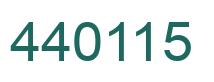 Number 440115 green image