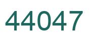 Number 44047 green image