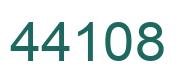 Number 44108 green image