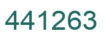 Number 441263 green image