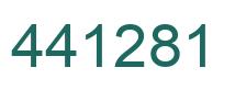 Number 441281 green image