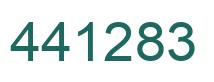 Number 441283 green image