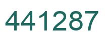 Number 441287 green image