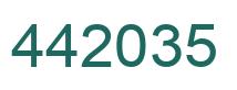Number 442035 green image