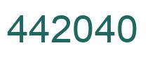 Number 442040 green image