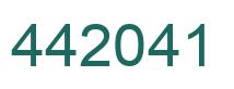 Number 442041 green image