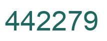 Number 442279 green image