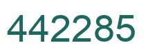Number 442285 green image