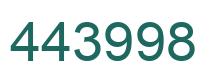Number 443998 green image