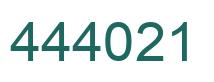 Number 444021 green image