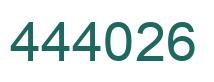 Number 444026 green image