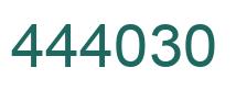 Number 444030 green image