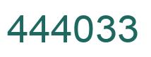 Number 444033 green image