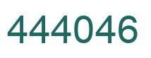 Number 444046 green image