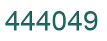 Number 444049 green image