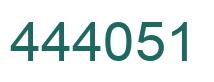 Number 444051 green image