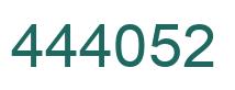 Number 444052 green image
