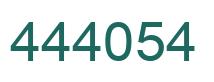 Number 444054 green image