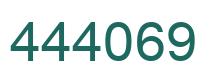 Number 444069 green image