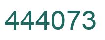 Number 444073 green image