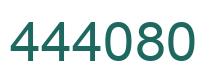 Number 444080 green image