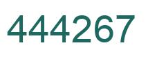 Number 444267 green image