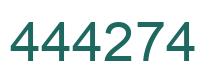 Number 444274 green image