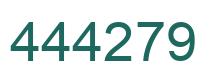 Number 444279 green image