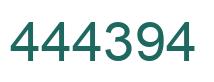 Number 444394 green image