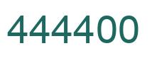 Number 444400 green image