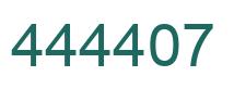 Number 444407 green image