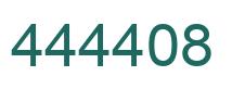 Number 444408 green image
