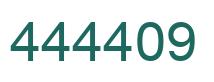 Number 444409 green image