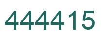 Number 444415 green image