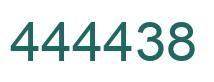 Number 444438 green image