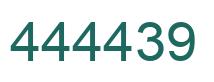 Number 444439 green image