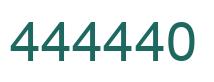 Number 444440 green image