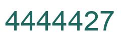 Number 4444427 green image