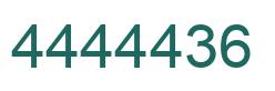 Number 4444436 green image