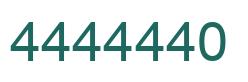 Número 4444440 imagen verde