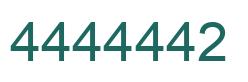 Número 4444442 imagen verde