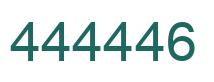 Number 444446 green image