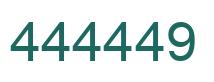 Number 444449 green image