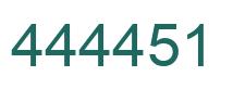 Number 444451 green image