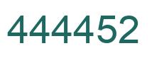 Number 444452 green image