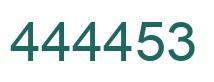 Number 444453 green image