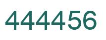 Number 444456 green image