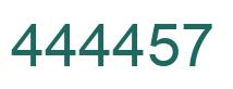 Number 444457 green image