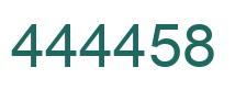 Number 444458 green image