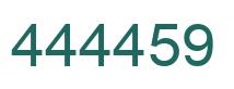 Number 444459 green image